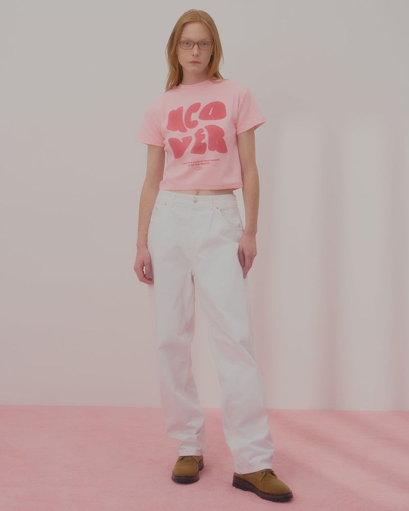 POINTAGE LOGO CROP TSHIRT-PINK
