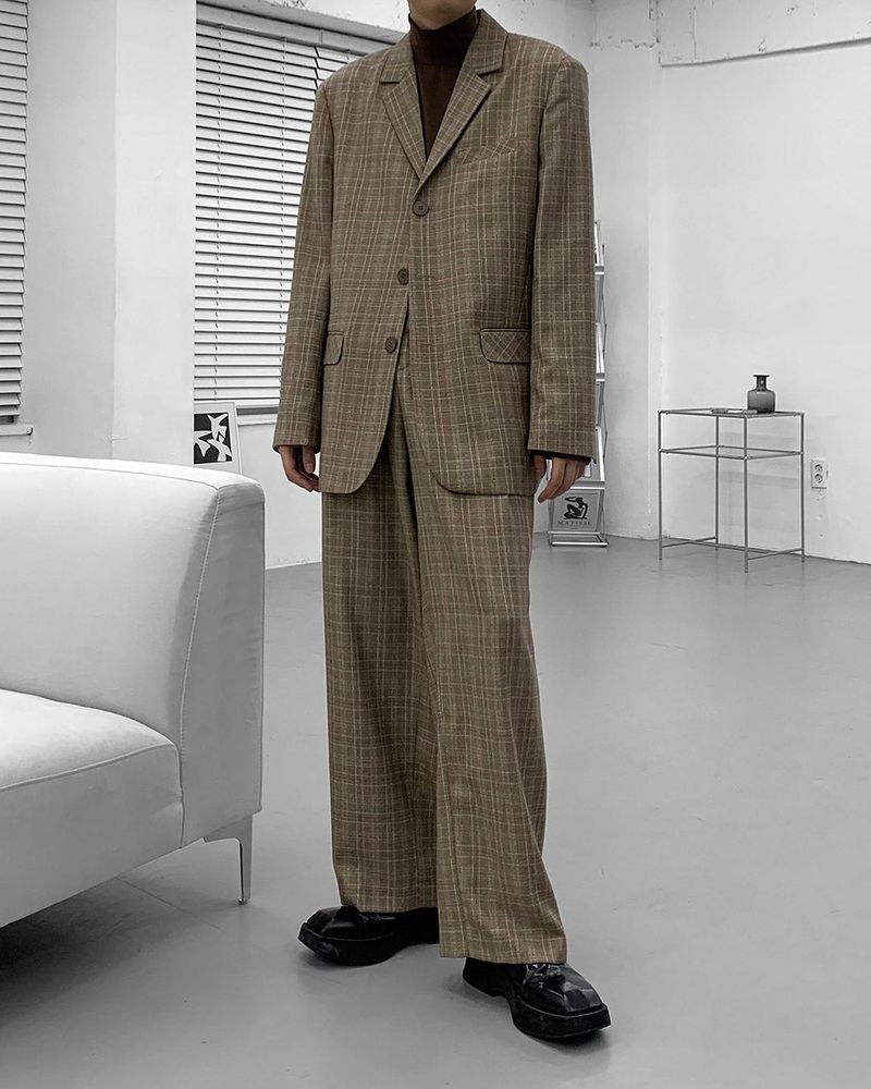 Midas Check Wide Slacks (2 colors)