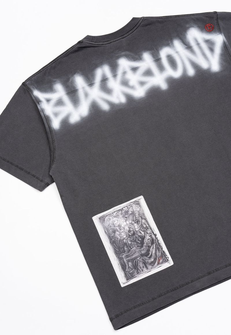 BBD Chaos Patch Pigment T-Shirt (Charcoal)