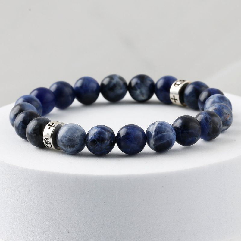 C22SVB-1005 Sodite natural stone gemstone men’s bracelet 8mm