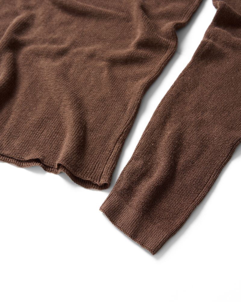 KNIT BROWN LONG SLEEVES