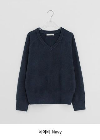Husit Color Wool V-Neck Knit