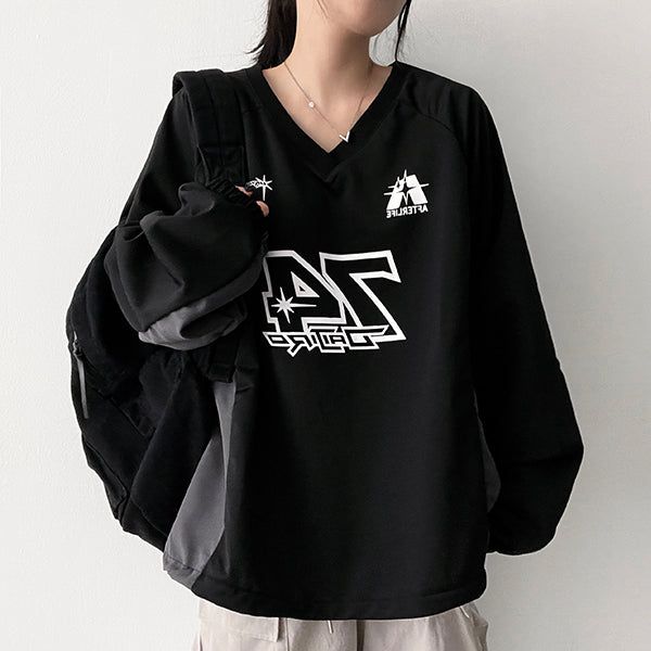 Early Color String V Sweatshirt