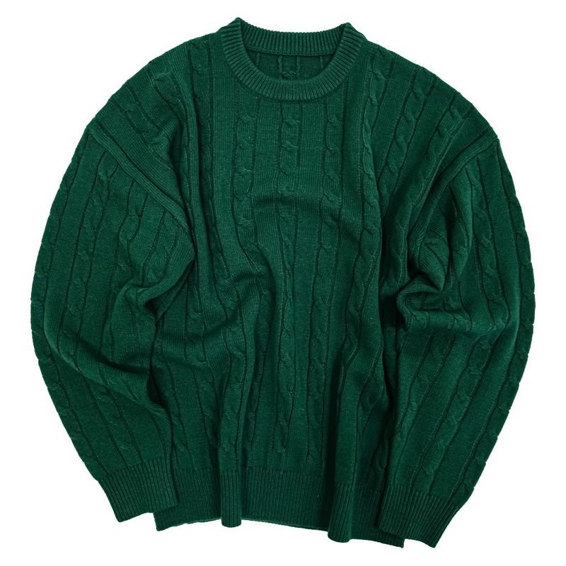 Usual Round Cable Knit - 5COLOR