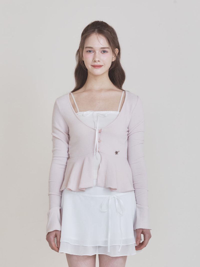 Not your rose（ノットユアローズ）の「Sora cardigan (Pink)（Tops）」