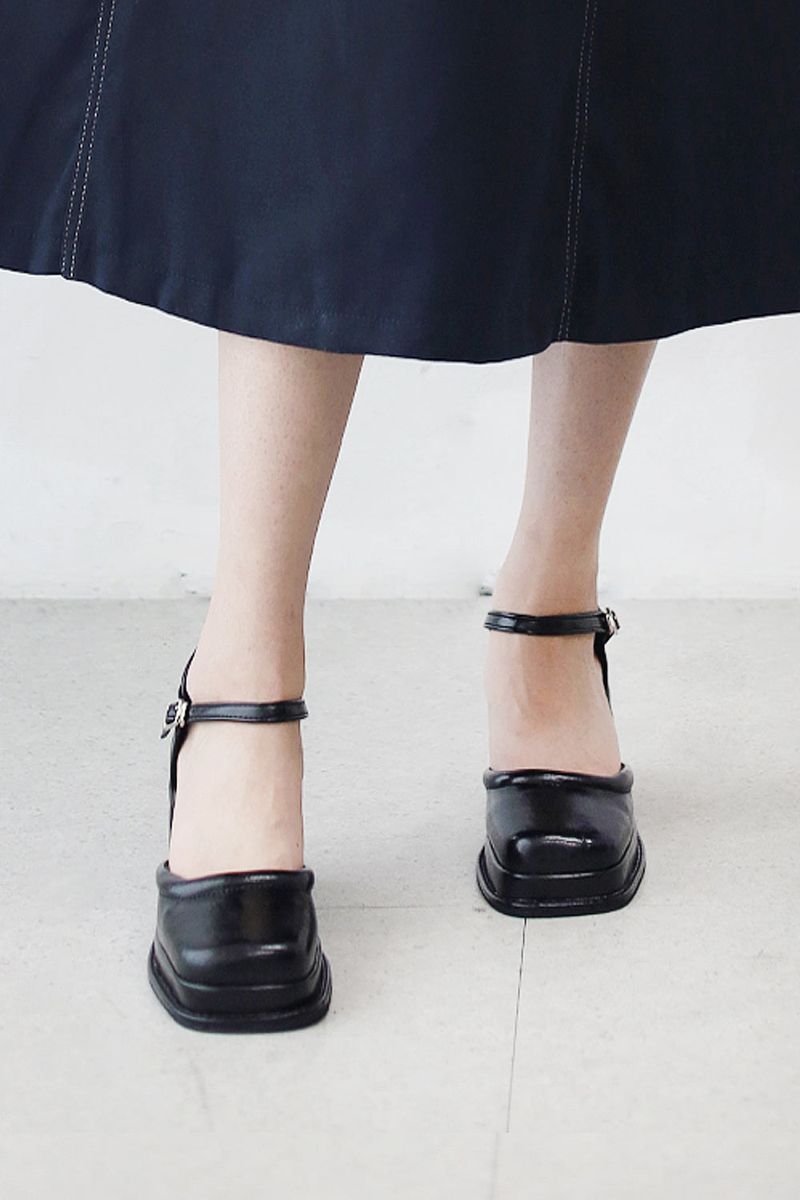 Belleen Flat Mary Jane Chunky Heel