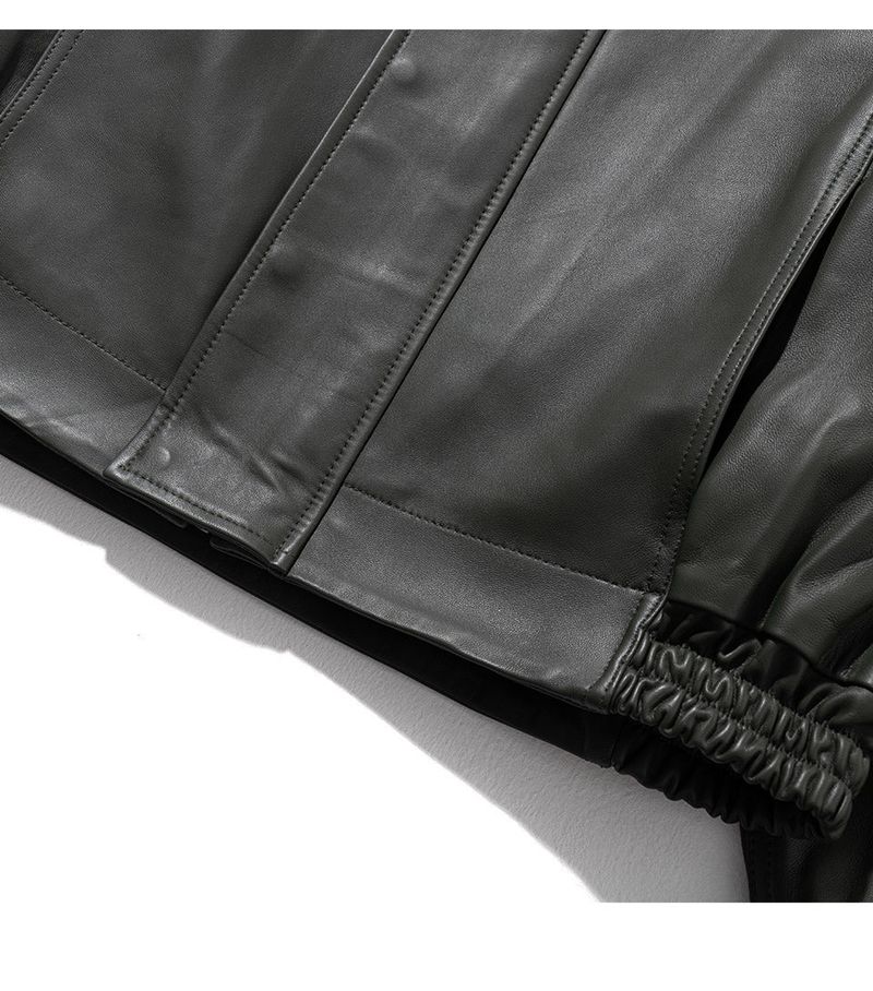LAMSKIN OVERFIT BOMBER JACKET