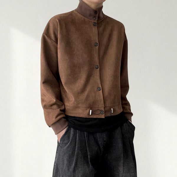Dipp Soft String Snap High Neck Cardigan