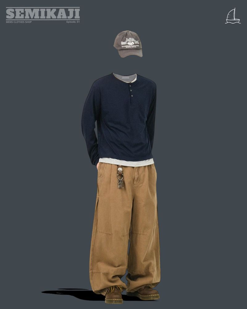 ROR Henry Neck Layered Crop T-shirt