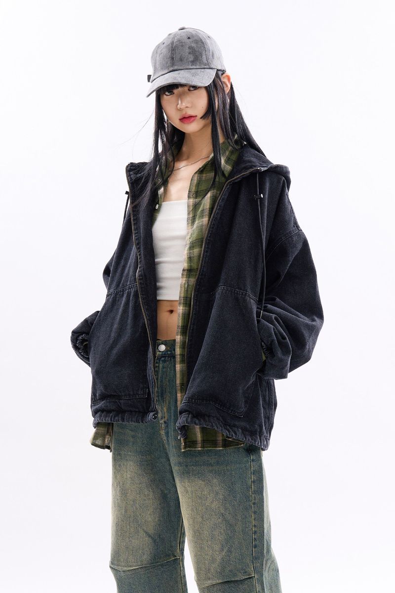 Raucohouse（ラウコハウス）の「Hibbing hooded over denim jumper（Jackets/Outerwear）」