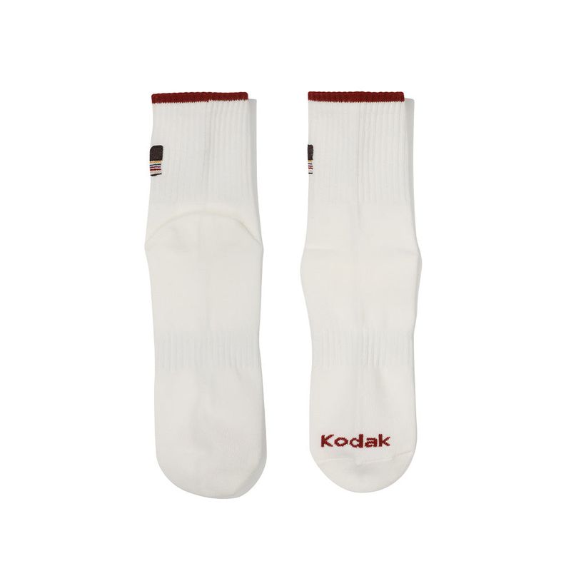 RAINBOW EMBROIDERY ANKLE SOCKS【RED】
