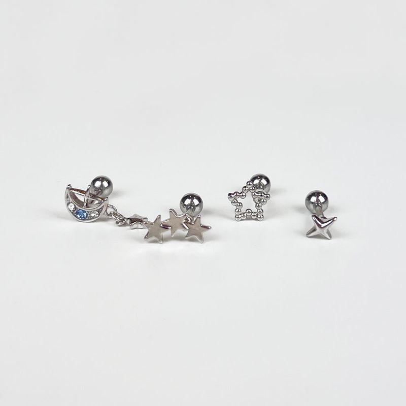 [SET] Cubic Star Milky Way Piercing