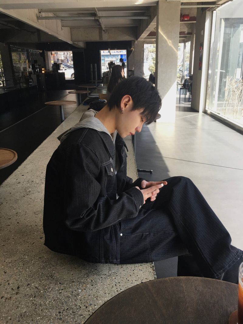 [SET] Aubert Non-Faded Wrap Denim Jacket 2C