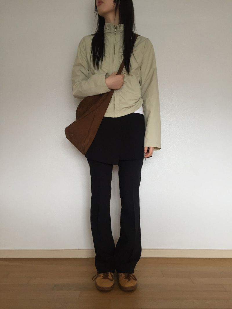 DUGGY（ダギー）の「カットスラックスレイヤードパンツ (2color)（パンツ）」