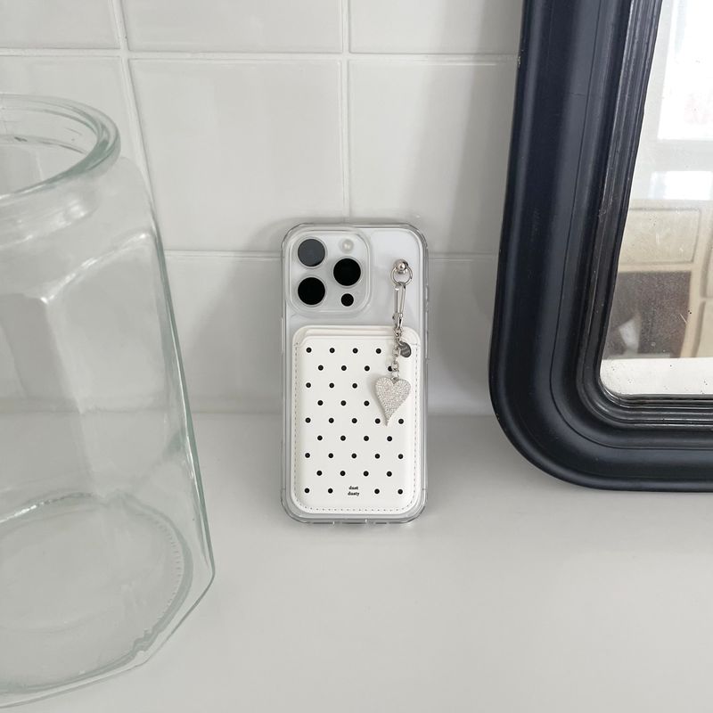 White Dot MagSafe card wallet+MagSafe case
