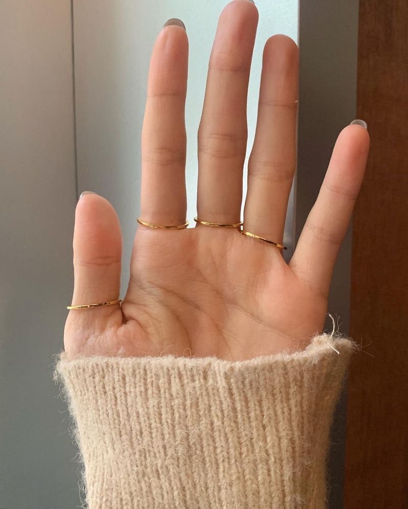(silver925) Clin cubic ring *gold