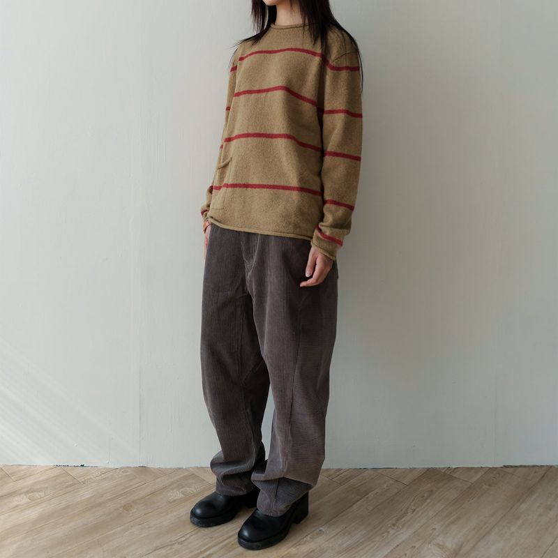 Wonky corduroy pants / Dusty gray