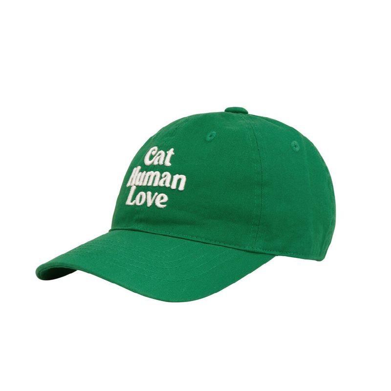 Human & Cat(ヒューマン&キャット)の「CAT HUMAN LOVE BALL CAP_GREEN(Hats)」
