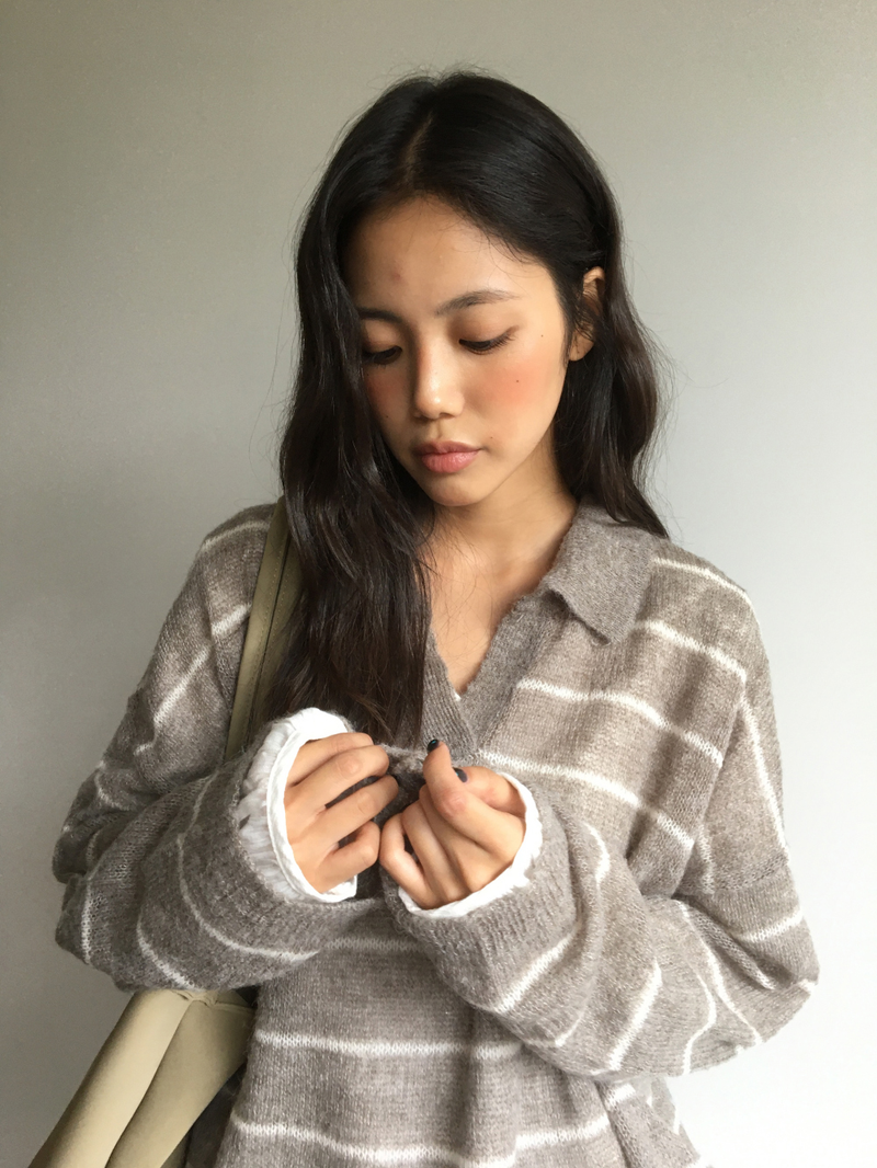 Masque V-collar knit (4color)