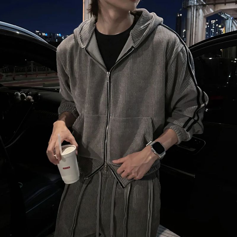 LMN Slay Velour Brushed Hooded Zip-Up (2 colors)