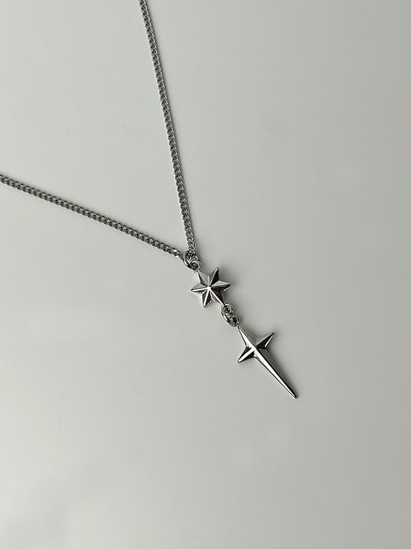 Fancy cross star necklace