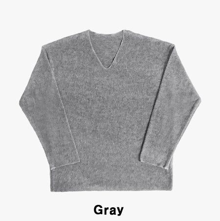 Wind Mohair V-neck Knit