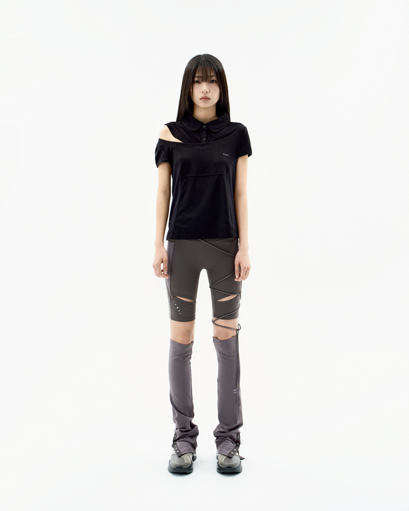 Detachable Collar T-shirt / Black