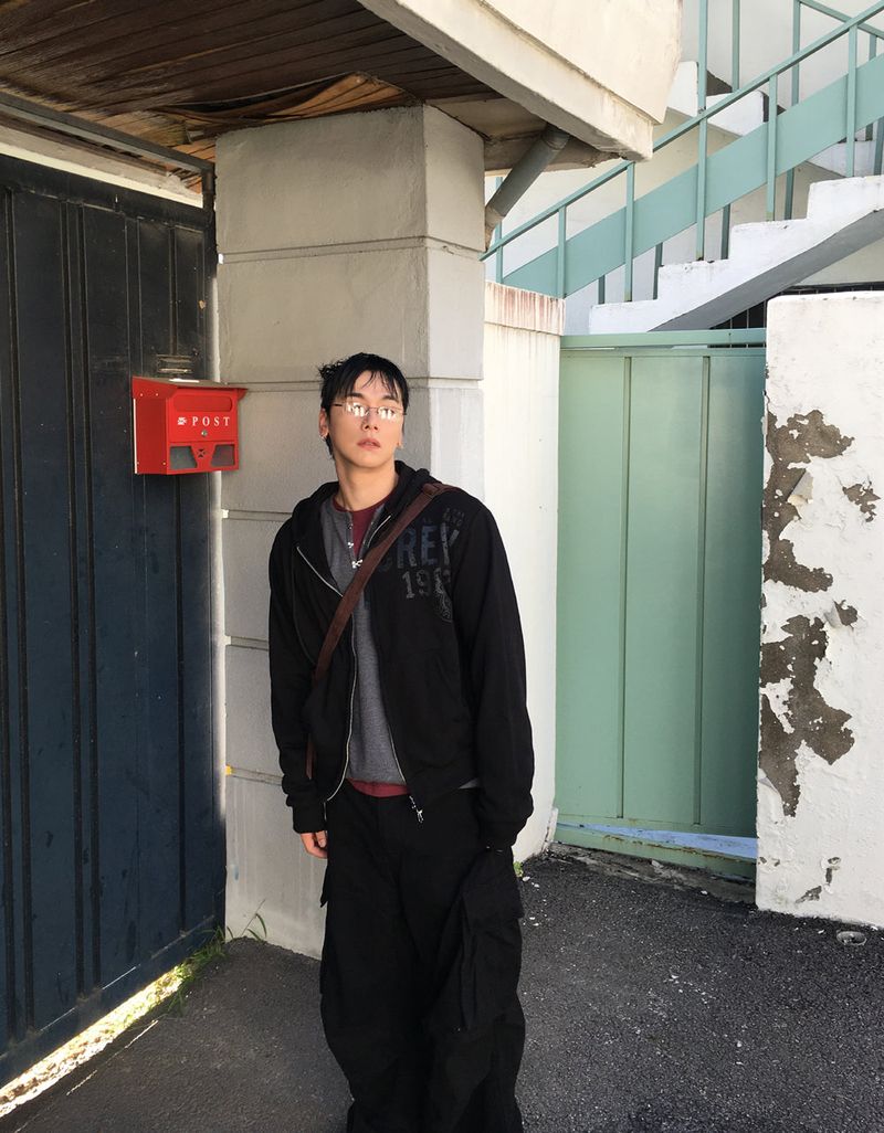 No.1404 CREW hood ZIP-UP (3color)