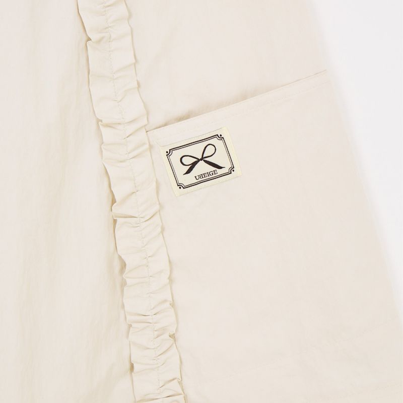 Cream Ruffle Mini Dress