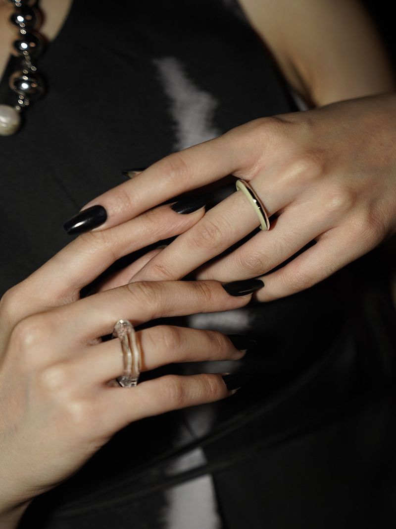 no.61 set ring silver ( #13 size