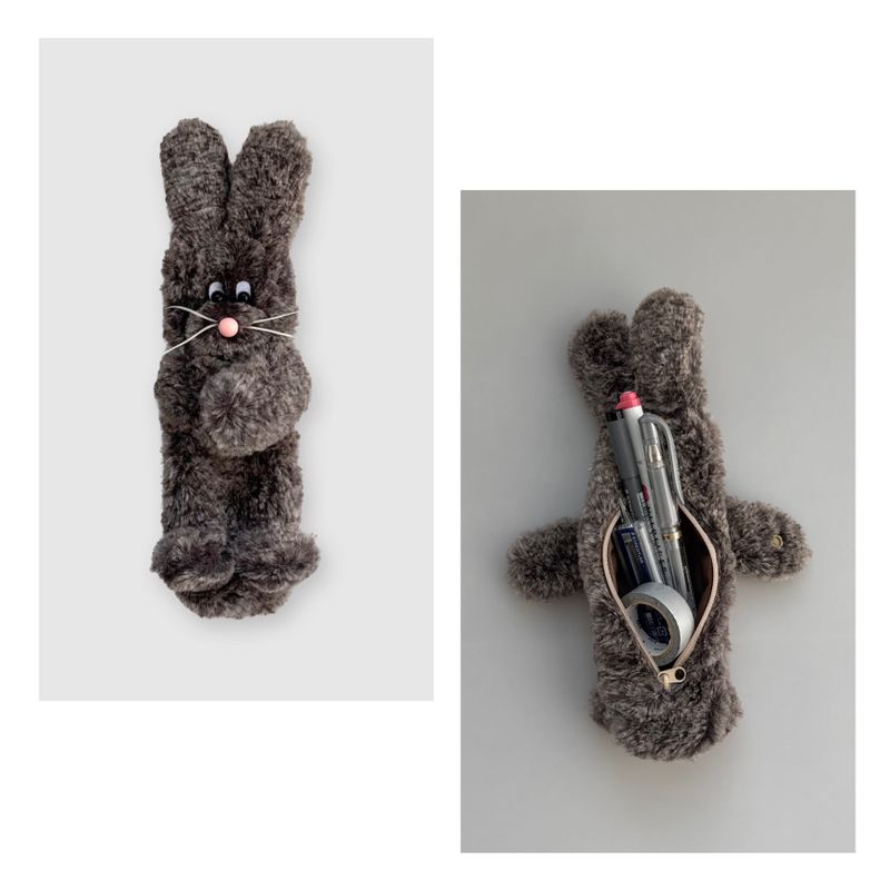 [made]Hug Me Pouch - black bunny
