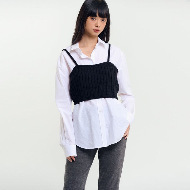 Bustier Knit Set Black