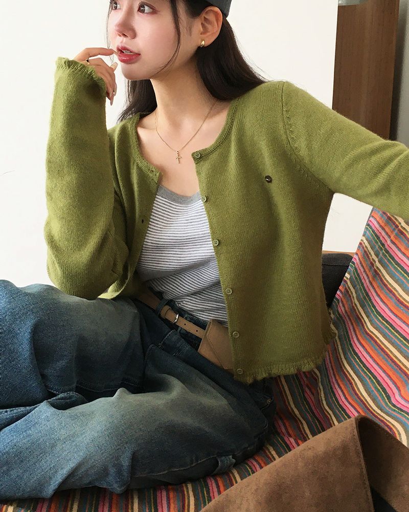Candy Frill Knit Cardigan