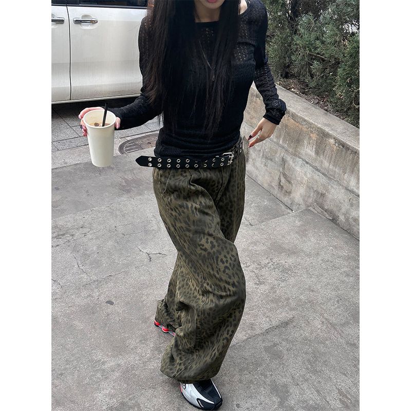 [Unisex] Two tuck leopard pants(3color)
