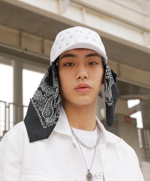 Chubasco Weed Pattern Ballcap BCW017 White