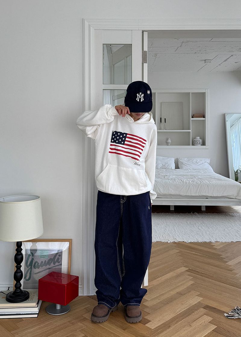 STITCH POCKET WIDE DENIM