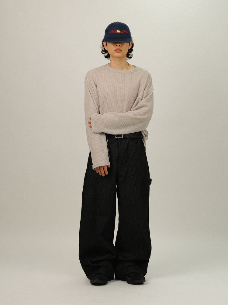 ON Non-fade Herringbone Patch Denim Pants