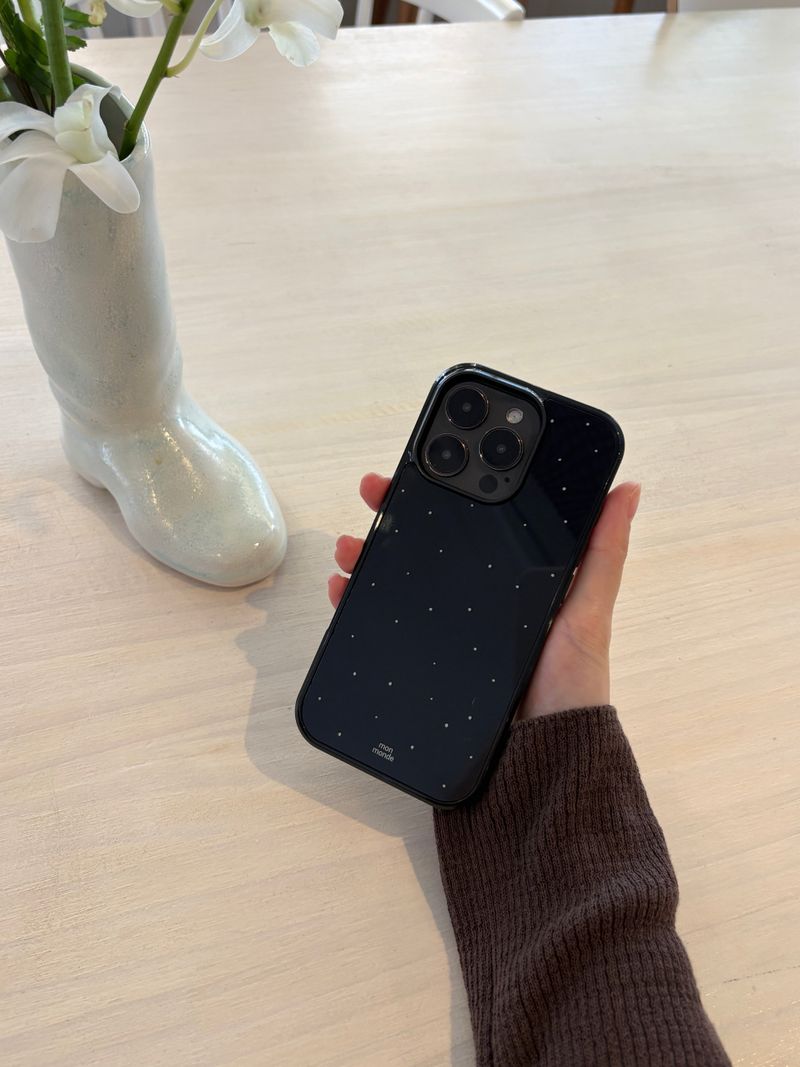 snowing phone case (black) 