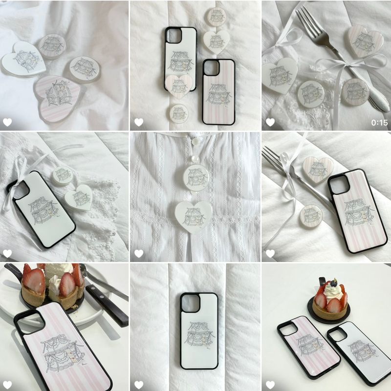 Fake cake case (white)