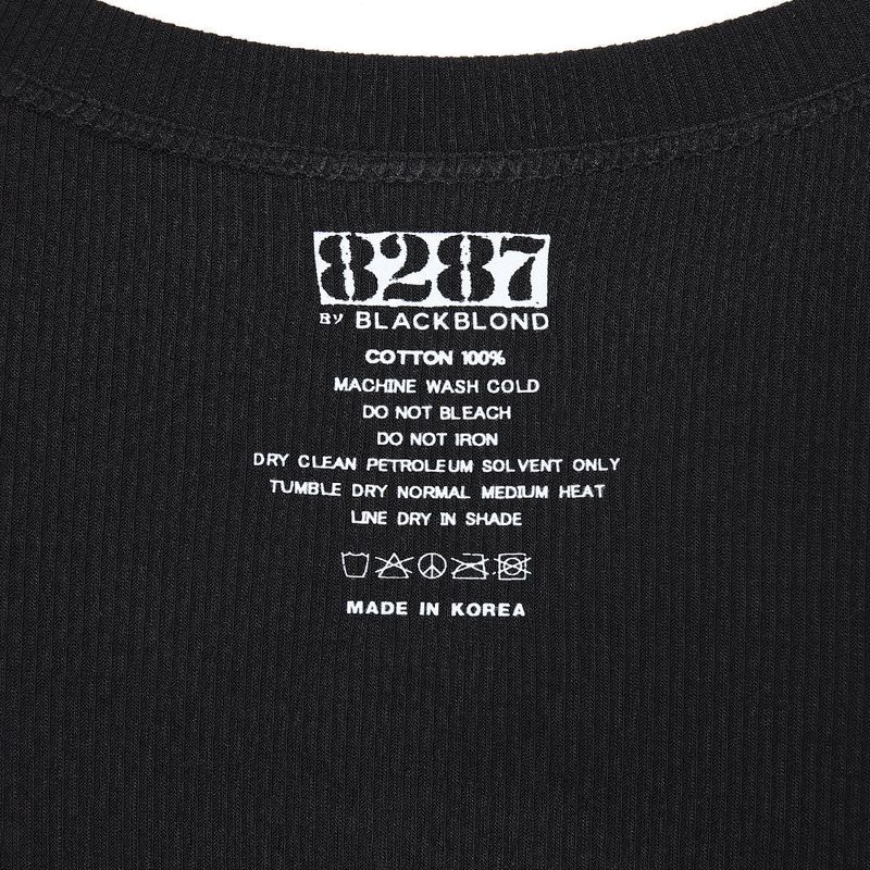 8287 Logo Crop Tank Top (Black)