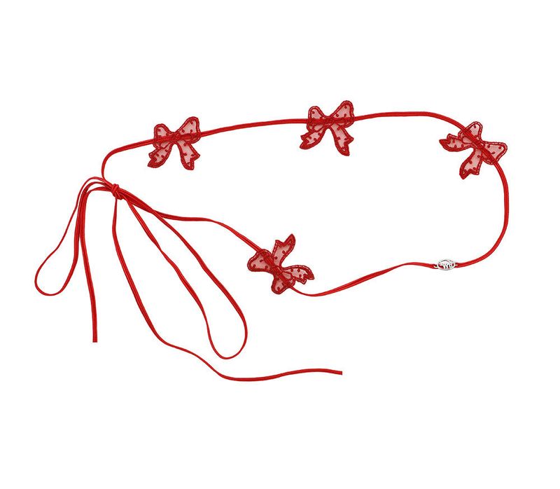 [MADE] Capsule02 Needle Work Ribbon Belt Strap _ Red