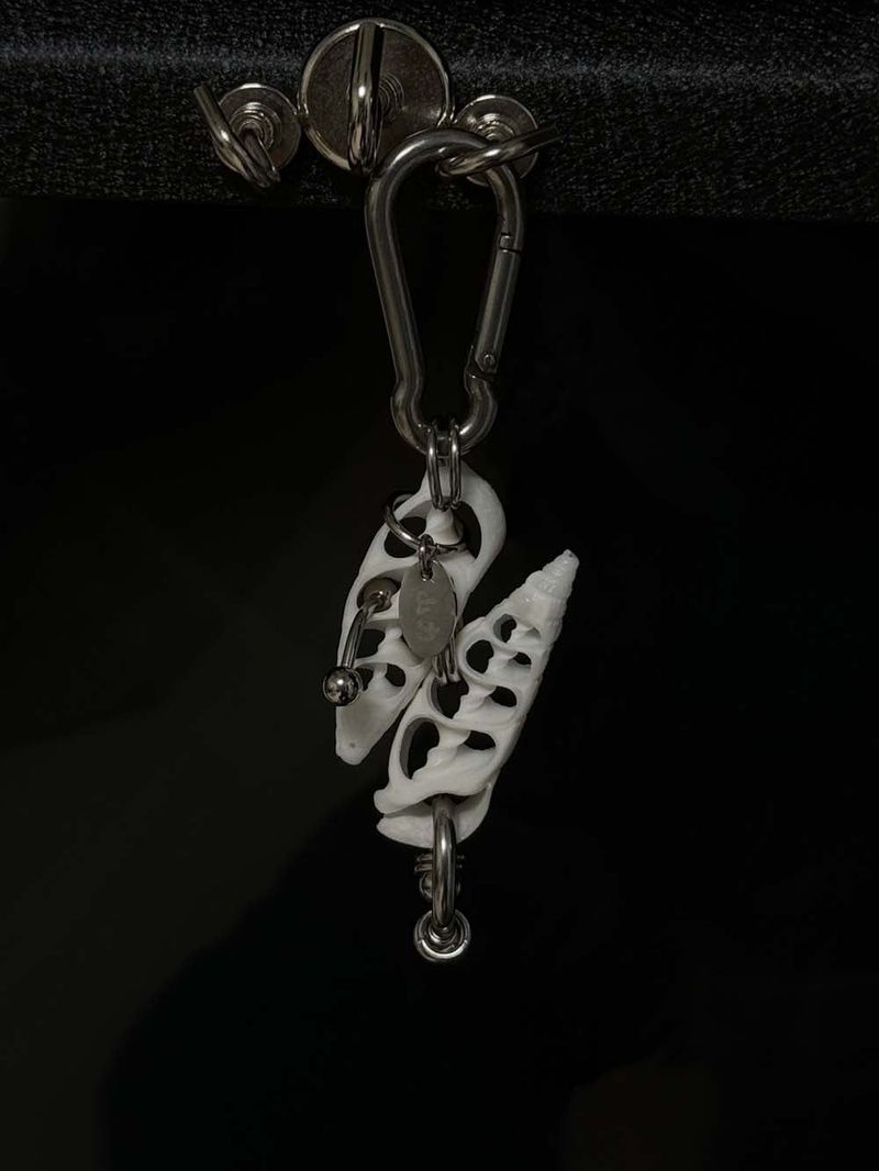 shell piercing keyring