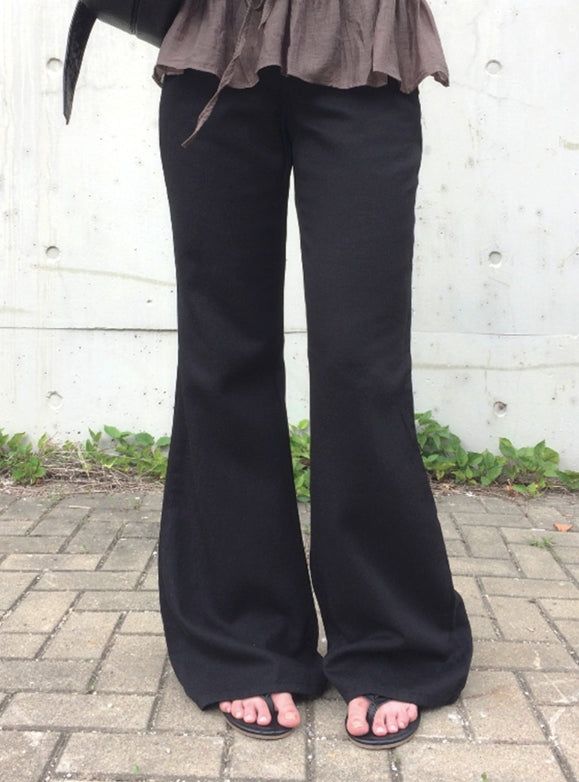 Rowe Tencel Cotton Low-Rise Bootcut Pants