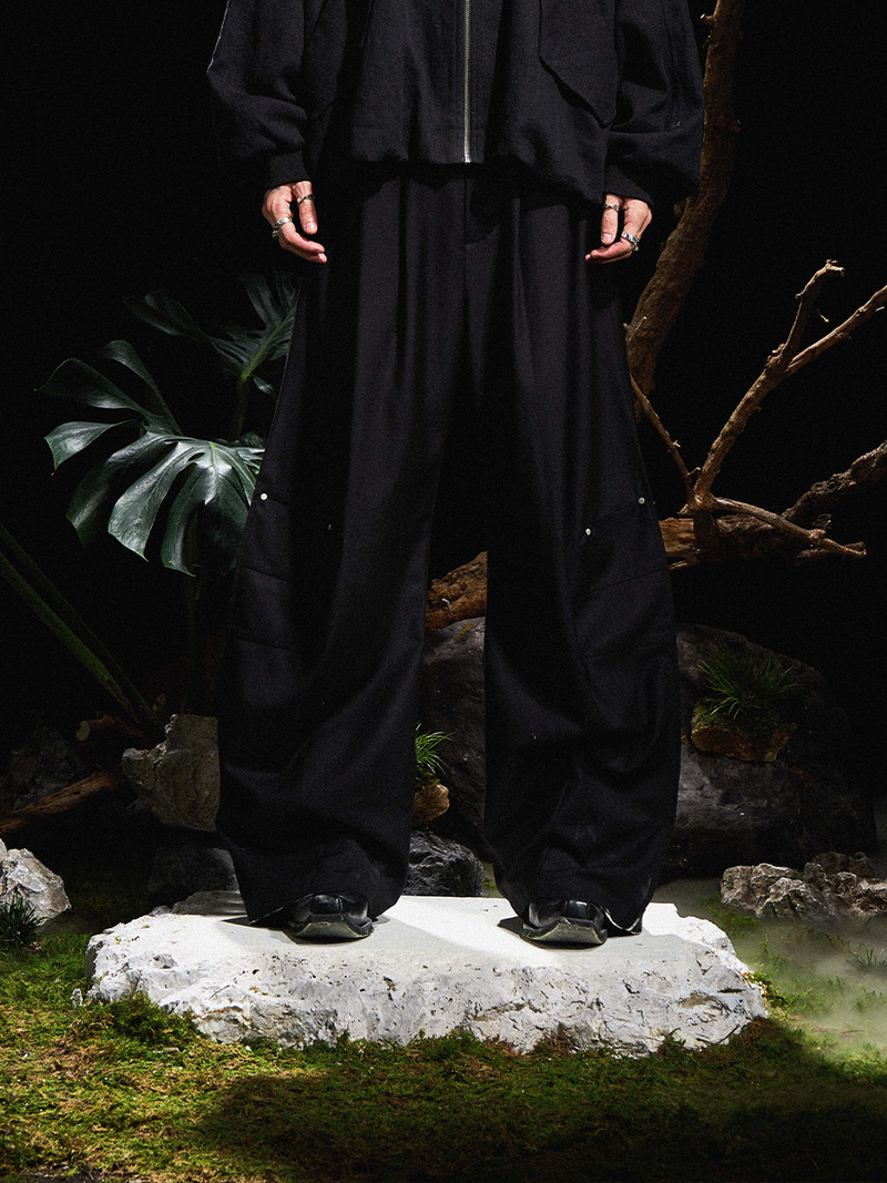 RELABEL（リレーベル）の「RELABEL 24AW Chrysalis - Silence Machete Cut And Pleated Three-dimensional Pleated Deconstructed Suit Trousers（Pants）」