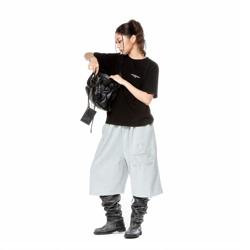 (DUC) Symbol Bermuda Sweat Shorts Grey
