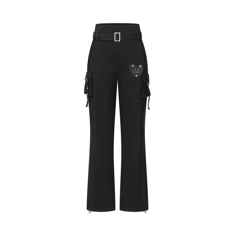 MOLB METAL LOGO BELTED SWEAT PANTS (2Color)