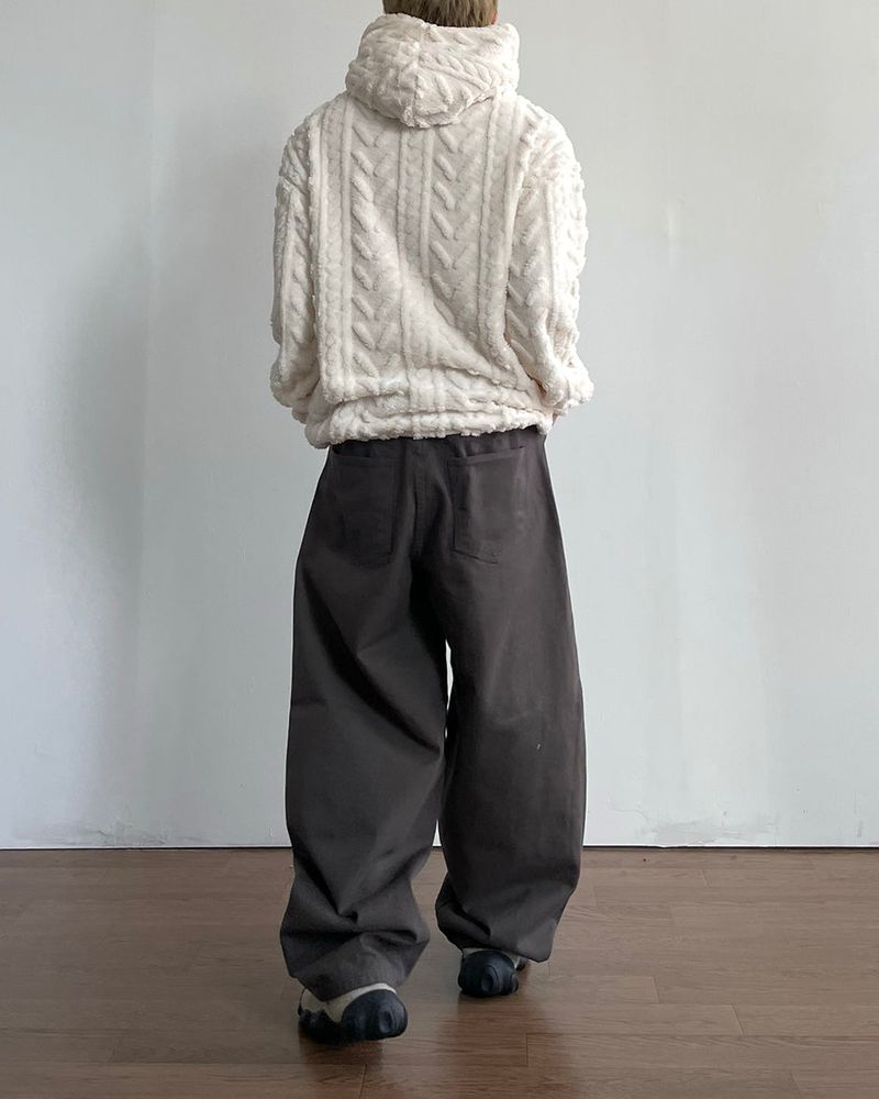 Cable Fleece Hoodie