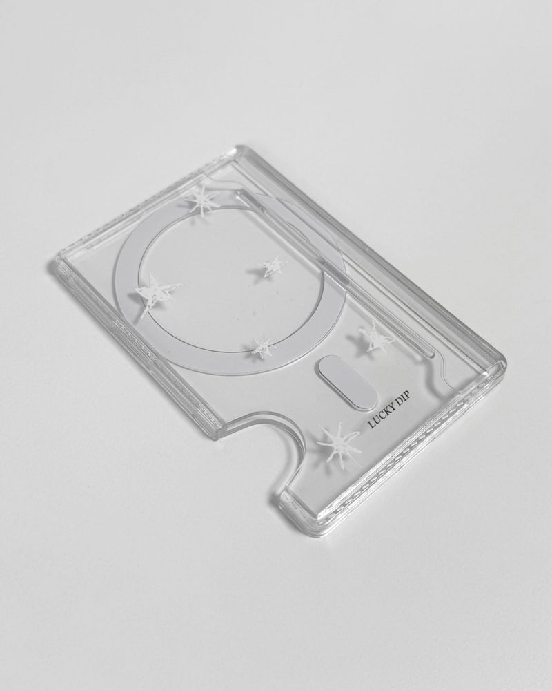 crayon star magsafe clear card pocket