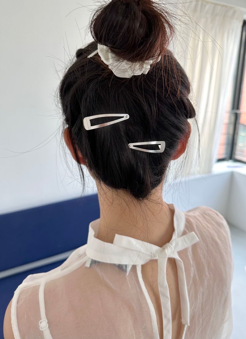 matt hair snaps - triangle (2pcs)