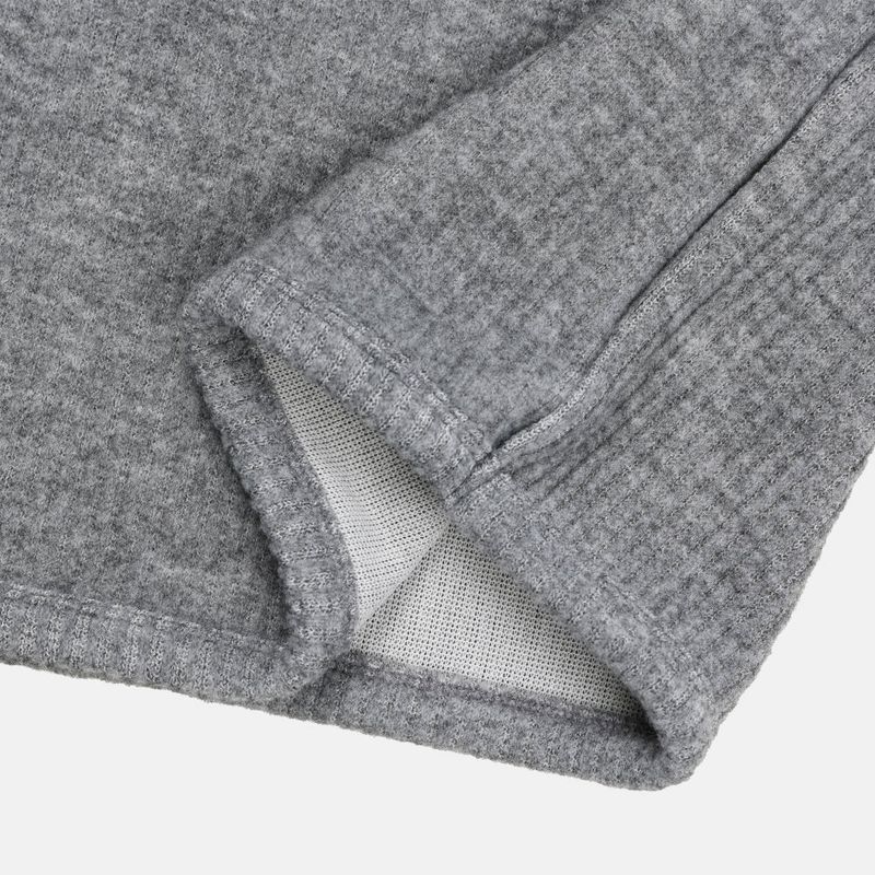 Fleece ribbed slim long sleeve tee